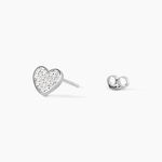 Boucles D'oreilles Puces Esperanza Argent Blanc Oxyde De Zirconium - Puces Femme | Marc Orian
