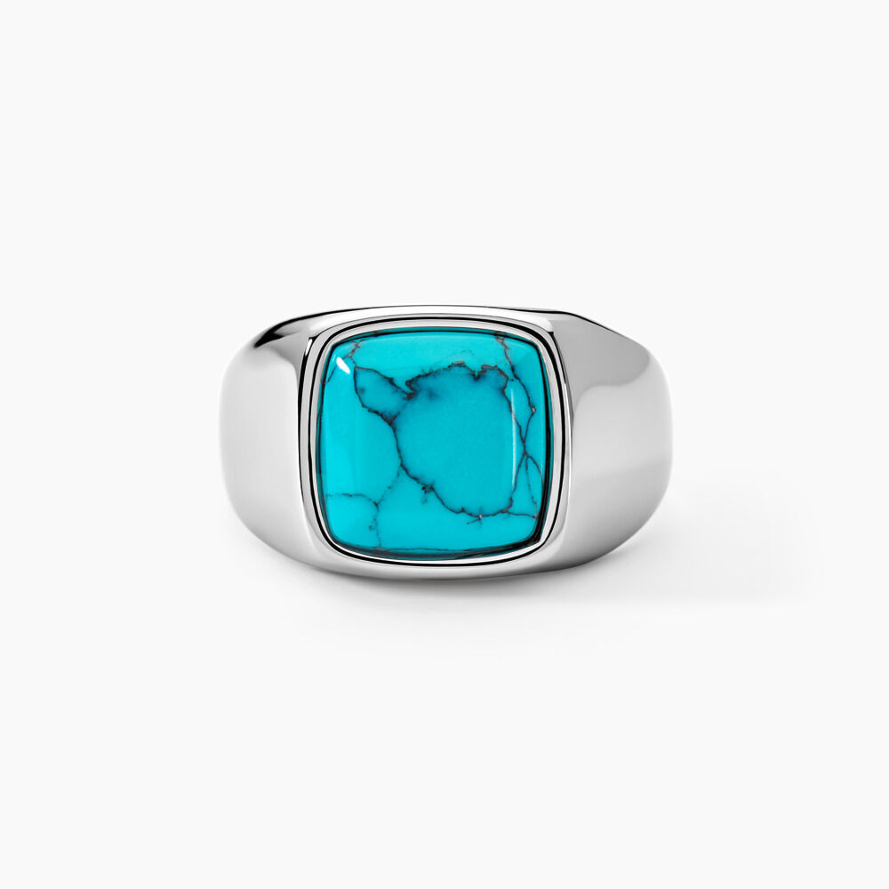 Chevali&egrave;re Phebus Him Acier Blanc Pierre D'imitation - Bijoux fantaisie Homme | Marc Orian