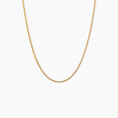 Chaine Ixia Maille Gourmette Diam Argent Dor&eacute; A L'Or 750/1000 - Chaines Unisex | Marc Orian