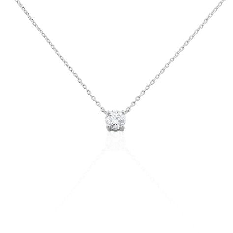 Collier Aphrodite Or Blanc Diamant Synthetique - Colliers avec pierres Femme | Marc Orian