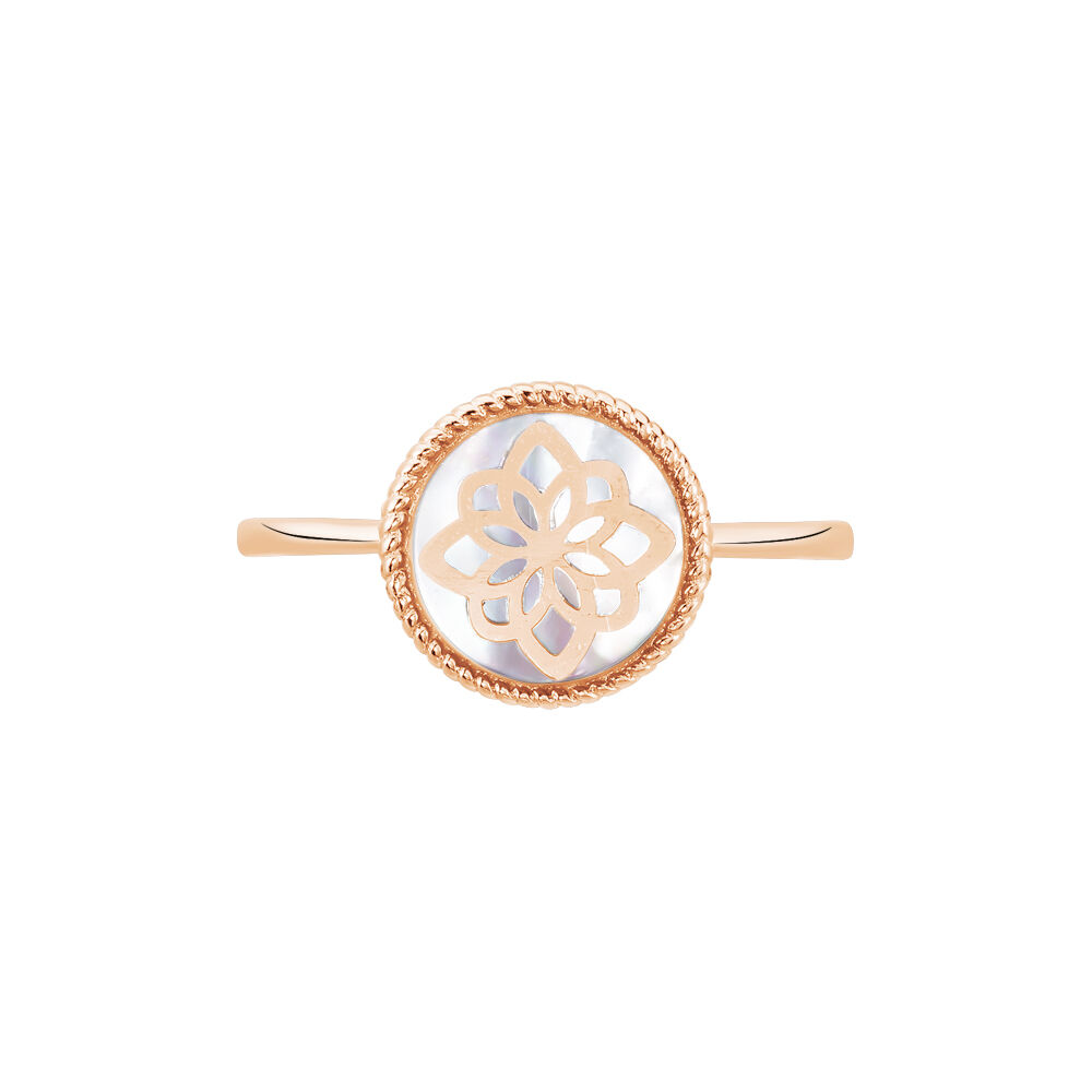 Bague Rosae Argent Rose Nacre - Bijoux fantaisie Femme | Marc Orian