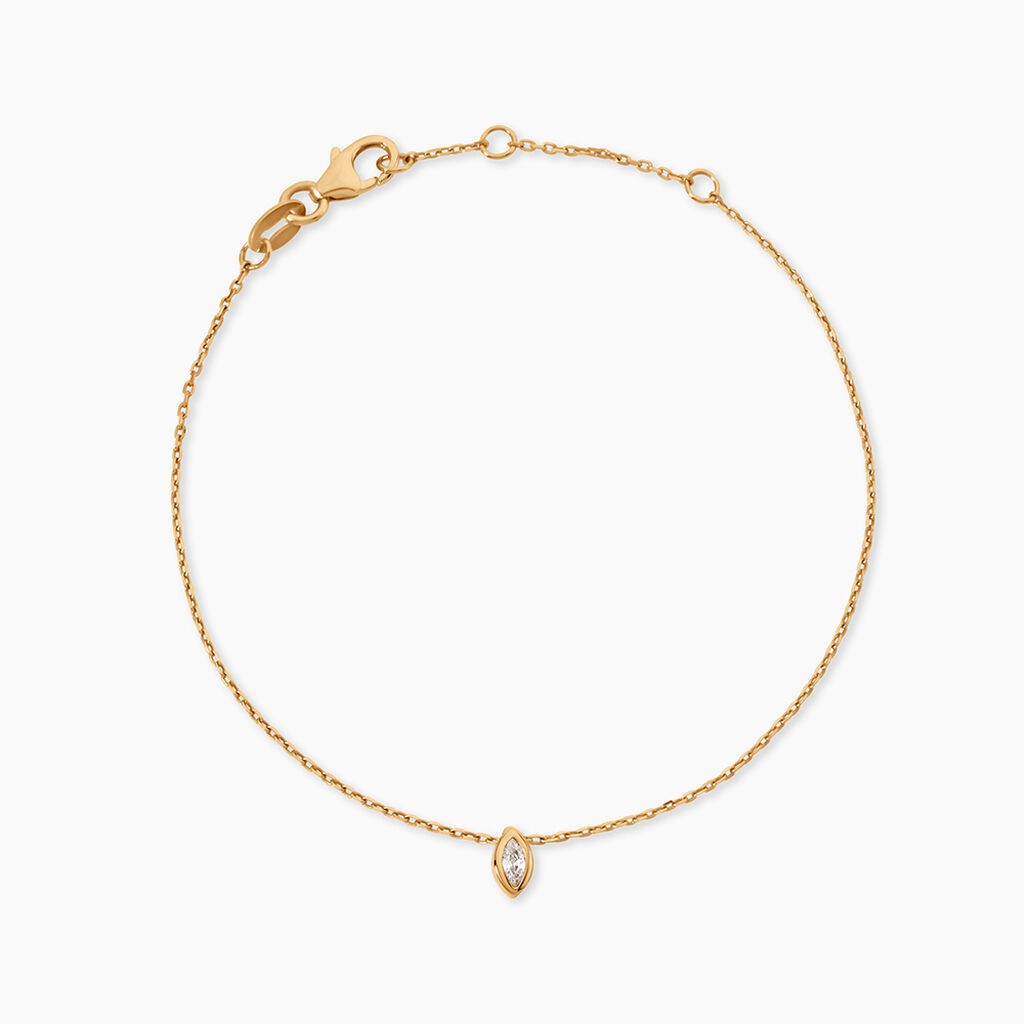 Bracelet Steffie Plaqu&eacute; Or Jaune Oxyde De Zirconium - Bracelets fantaisie Femme | Marc Orian