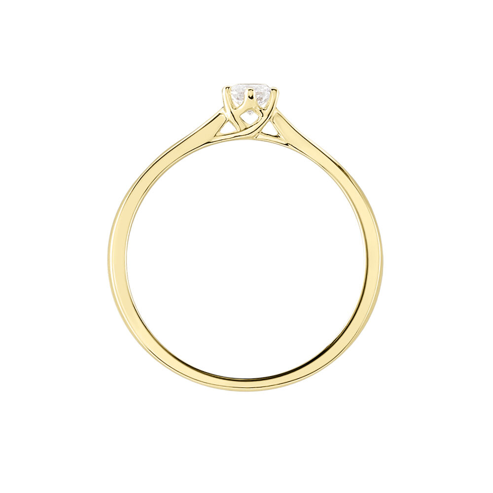 Bague Solitaire Athena Or Jaune Diamant - Parures de mariage Femme | Marc Orian