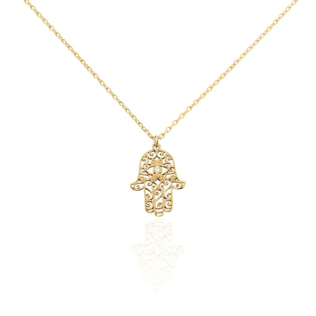 Collier Lucian Plaqu&eacute; Or Oxyde De Zirconium - Colliers avec pierres Femme | Marc Orian