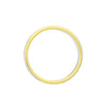 Alliance Grain De Folie Diamantee Ruban Plat Or Bicolore - Alliances duo Unisex | Marc Orian