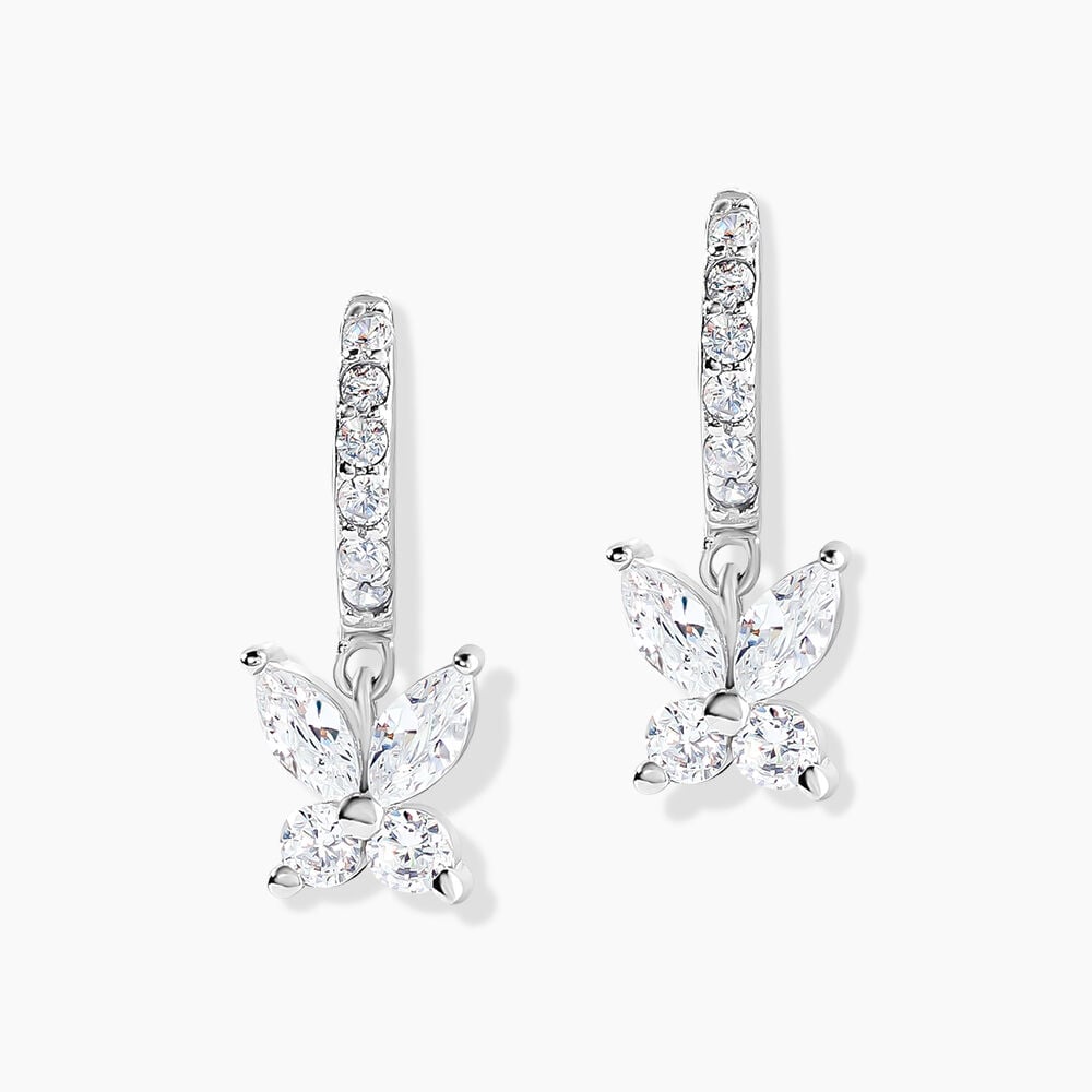 Cr&eacute;oles Argent Blanc Karitate Oxydes De Zirconium - Boucles d'oreilles pampille Femme | Marc Orian