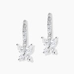 Cr&eacute;oles Argent Blanc Karitate Oxydes De Zirconium - Boucles d'oreilles pampille Femme | Marc Orian