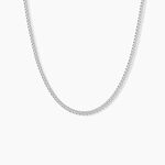 Cha&icirc;ne Clementine Argent Blanc - Colliers fantaisie Femme | Marc Orian