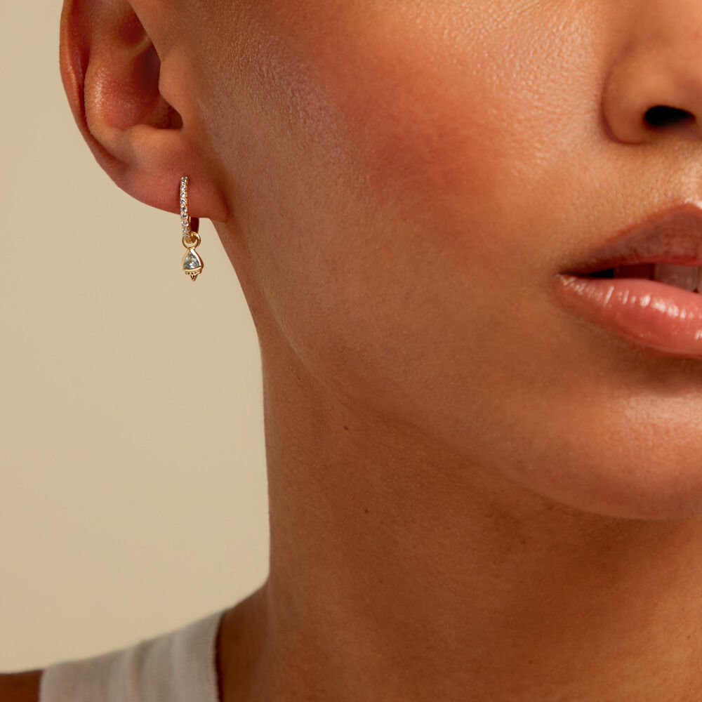 Cr&eacute;oles Poem Argent Jaune Topaze Oxyde De Zirconium - Cr&eacute;oles Femme | Marc Orian