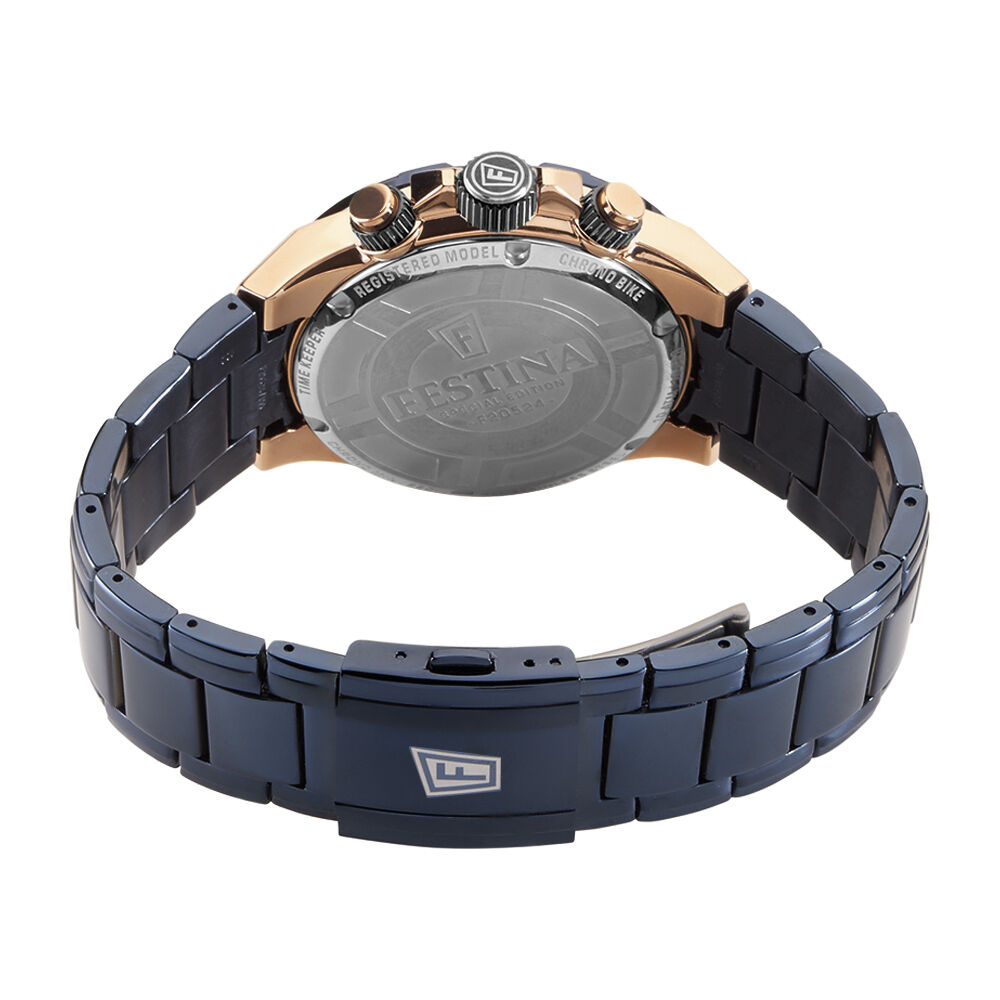 Montre Chrono Bike Bleu - Montres &eacute;tanches Homme | Marc Orian