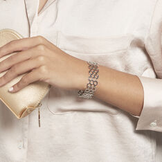 Bracelet Jonc Ouvert Acier Blanc Buglose - Bracelets jonc Femme | Marc Orian