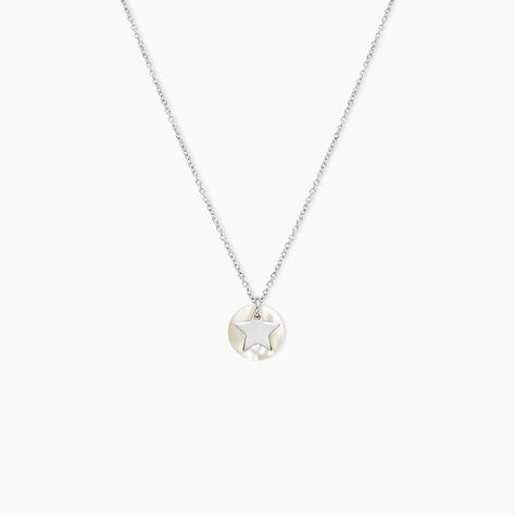 Collier Argent Blanc Pierine Nacre - Colliers ras du cou Femme | Marc Orian