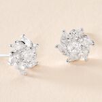 Boucles D'oreilles Puces Ulyssia Argent Blanc Oxyde De Zirconium - Puces Femme | Marc Orian