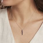 Collier Courbes Or Blanc Diamant - Colliers avec pierres Femme | Marc Orian