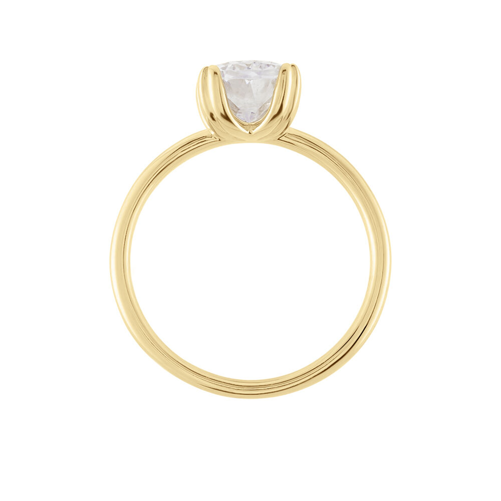 Bague Solitaire Plaqu&eacute; Or Liber Oxyde De Zirconium - Bijoux fantaisie Femme | Marc Orian