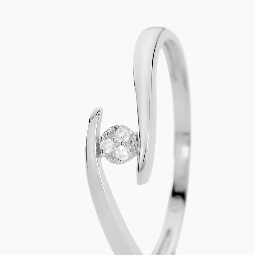Bague Nolah Or Blanc Diamant - Bagues Solitaire Femme | Marc Orian