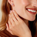 Boucles D'oreilles Puces Gisabel Argent Blanc Oxyde De Zirconium - Puces Femme | Marc Orian