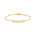 Bracelet Identit&eacute; Gaspardine Maille For&ccedil;at Or Jaune - Gourmettes Enfant | Marc Orian