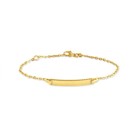 Bracelet Identit&eacute; Gaspardine Maille For&ccedil;at Or Jaune - Gourmettes Enfant | Marc Orian