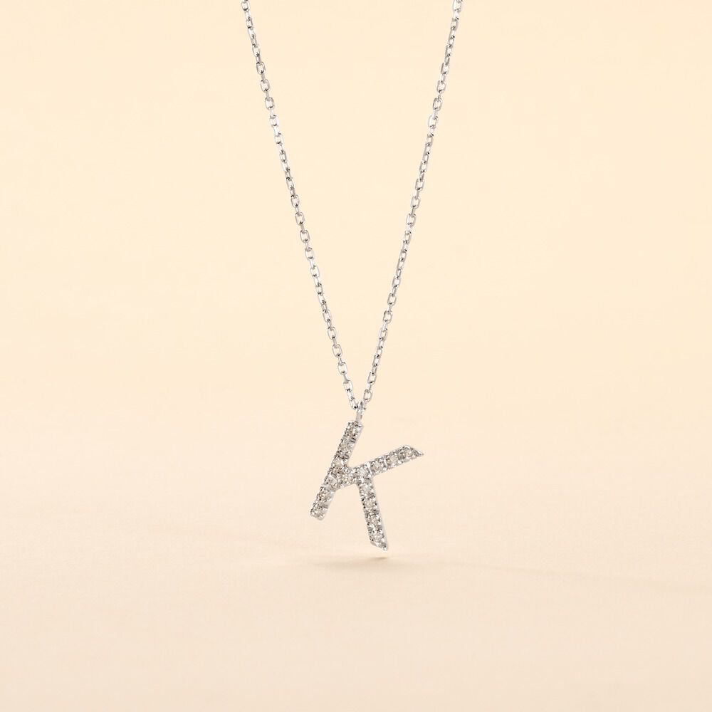 Collier Oran Or Blanc Diamant - Colliers avec pierres Femme | Marc Orian