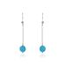 Boucles D'oreilles Pendantes Graziana Argent Blanc Turquoise - Pendantes Femme | Marc Orian
