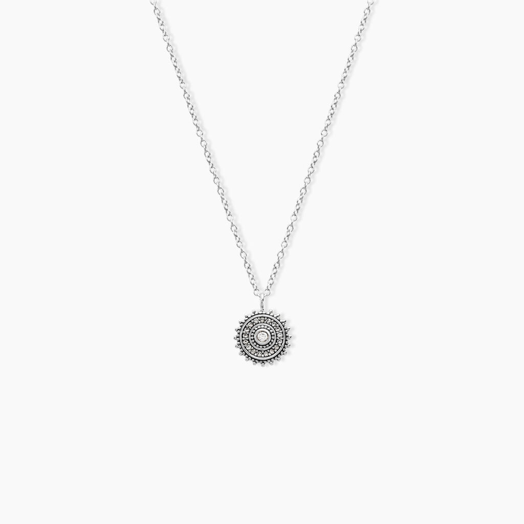 Collier Auretta Argent Blanc Oxyde De Zirconium - Colliers avec pierres Femme | Marc Orian
