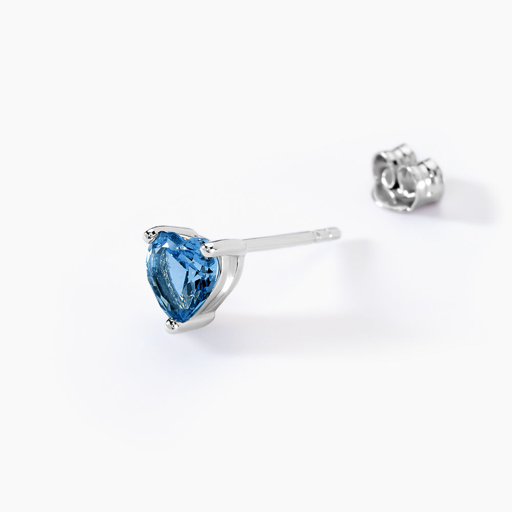 Boucles D'oreilles Puces Kelvyn Argent Blanc Oxyde De Zirconium - Puces Femme | Marc Orian
