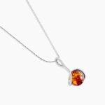Collier Argent Blanc Simona Ambre - Colliers avec pierres Femme | Marc Orian
