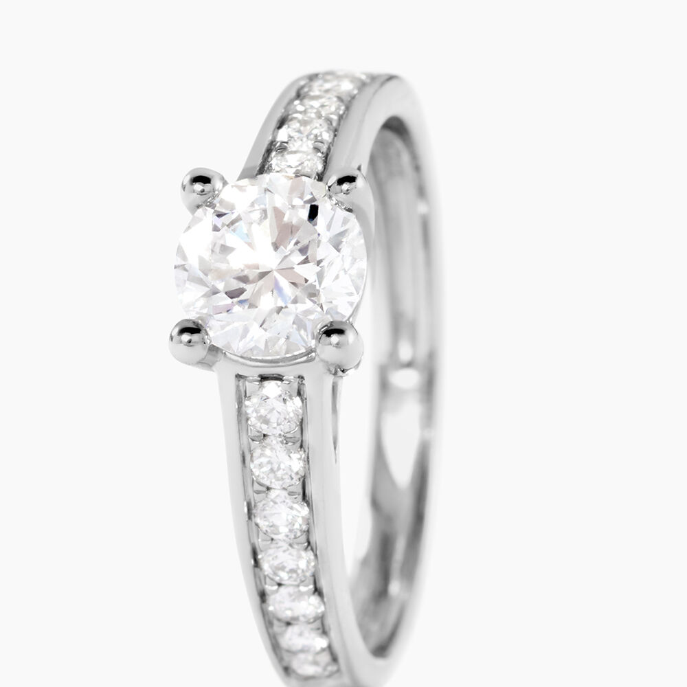 Bague Aramis Ld Platine Blanc Diamant Synth&eacute;tique - Solitaires Femme | Marc Orian