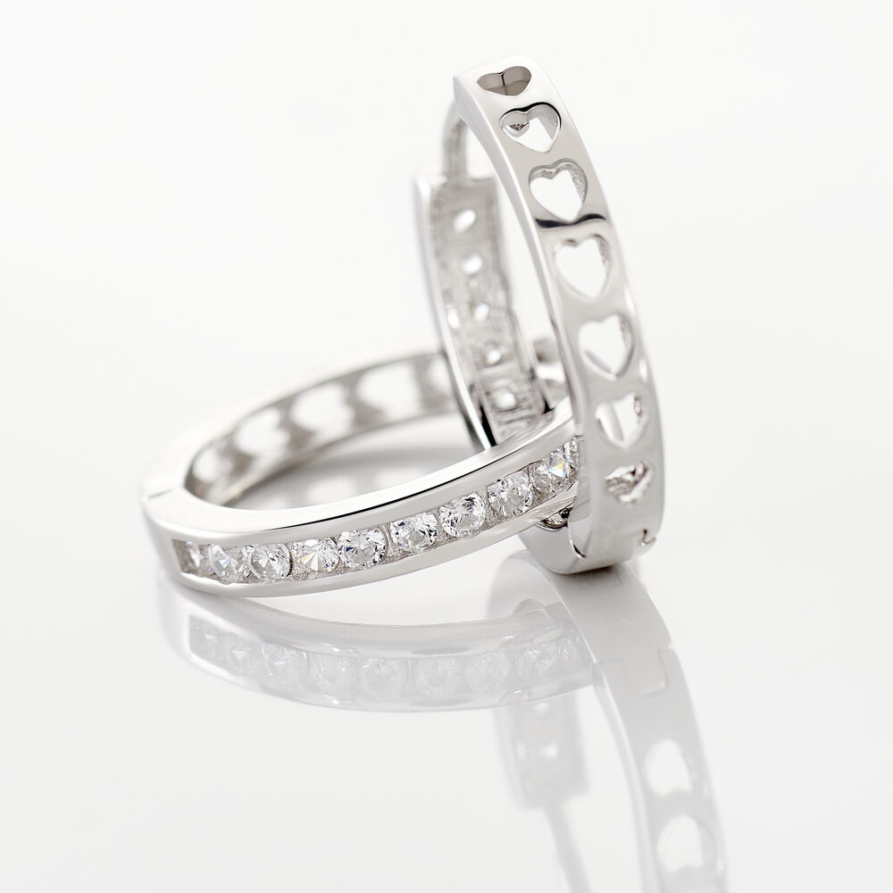 Créoles Calissa Argent Blanc Oxyde De Zirconium - Créoles Femme | Marc Orian