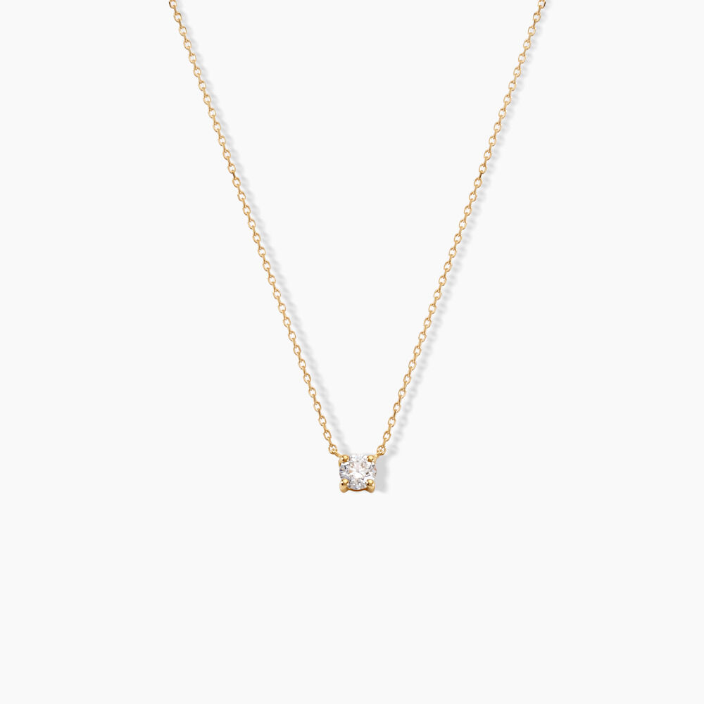 Collier One Or Jaune Diamant - Colliers solitaires Femme | Marc Orian