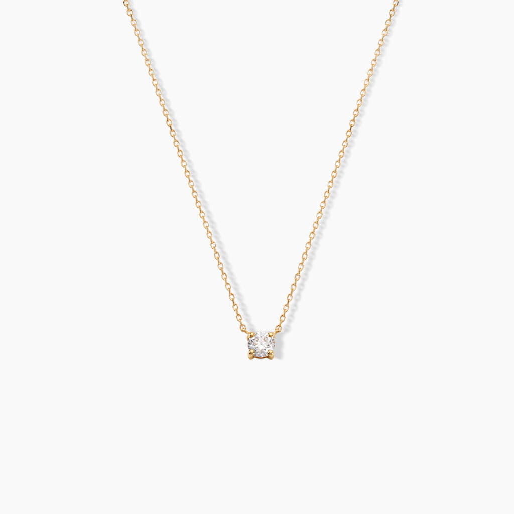 Collier One Or Jaune Diamant - Colliers solitaires Femme | Marc Orian