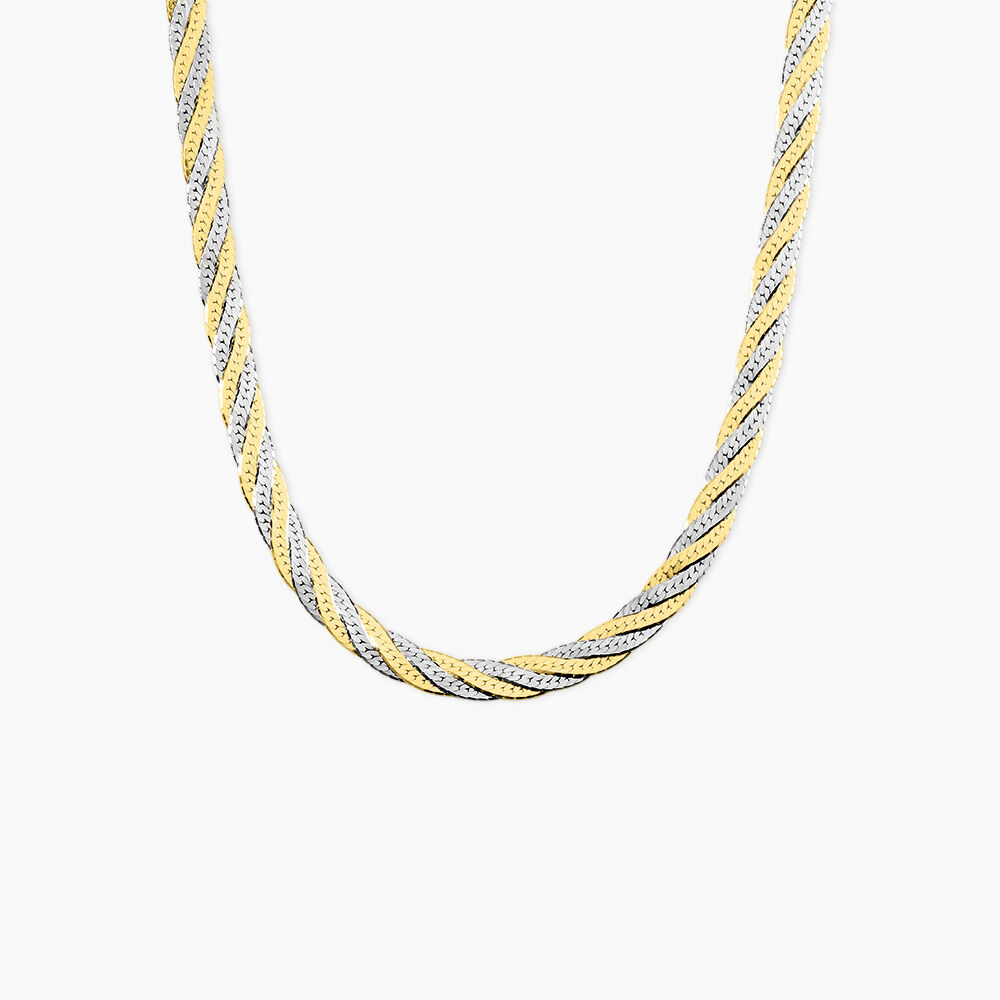 Collier Argent Bicolore Akio - Chaines Femme | Marc Orian