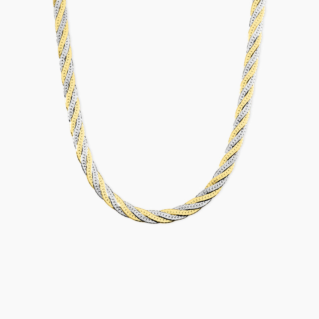 Collier Argent Bicolore Akio - Chaines Femme | Marc Orian