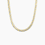 Collier Argent Bicolore Akio - Chaines Femme | Marc Orian