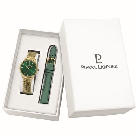 Coffret De Montre Pierre Lannier Essential Vert - Montres &eacute;tanches Femme | Marc Orian