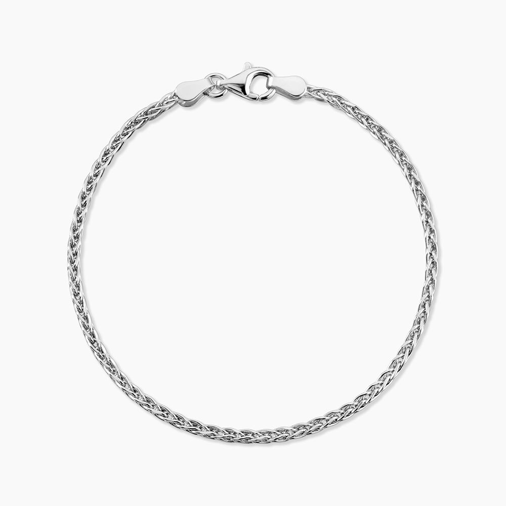 Bracelet Sherihane Maille Palmier Argent Blanc - Bracelets fantaisie Femme | Marc Orian