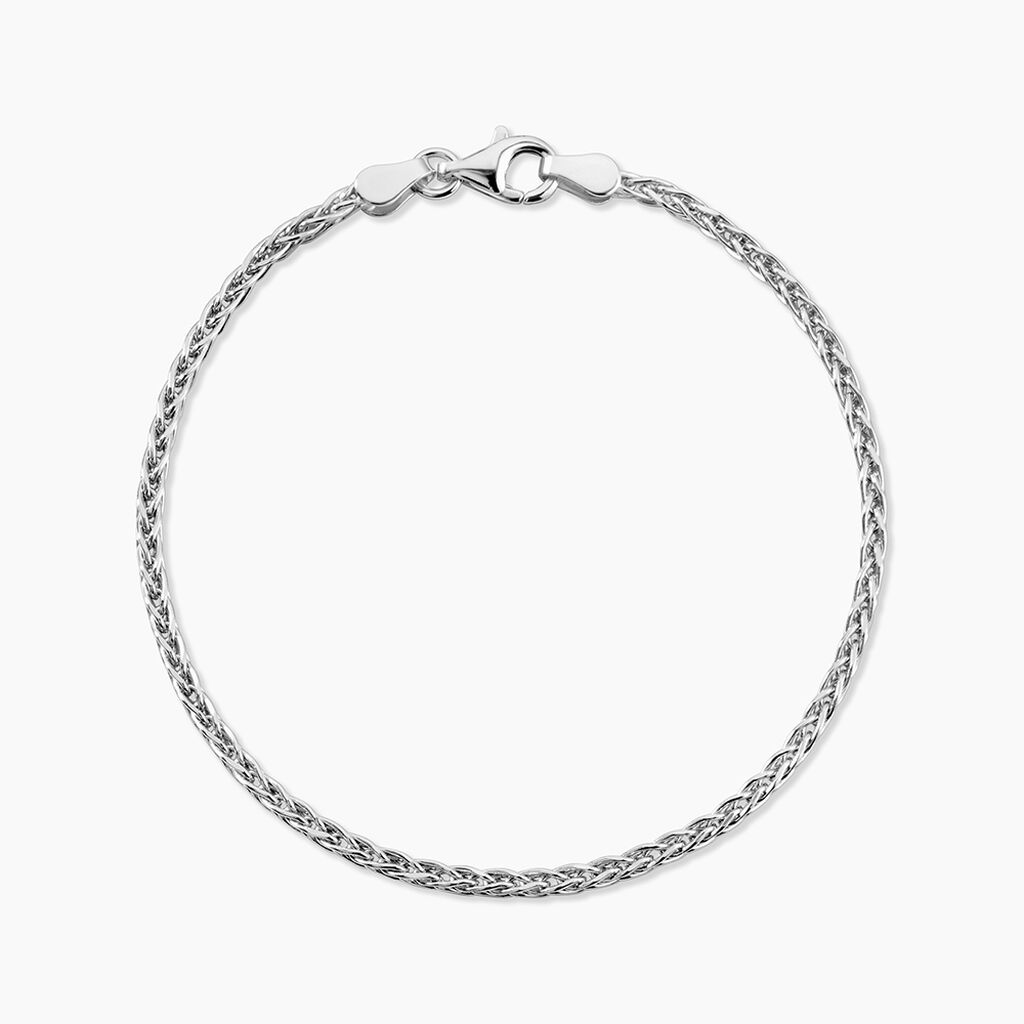 Bracelet Sherihane Maille Palmier Argent Blanc - Bracelets fantaisie Femme | Marc Orian