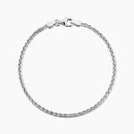 Bracelet Sherihane Maille Palmier Argent Blanc - Bracelets fantaisie Femme | Marc Orian