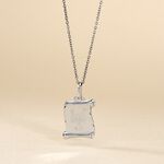 Pendentif Zodiaque Parchemin Argent Blanc - Bijoux personnalis&eacute;s Famille | Marc Orian