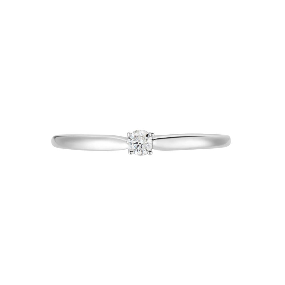Bague Solitaire Or Blanc Flora Diamant - Solitaires Femme | Marc Orian
