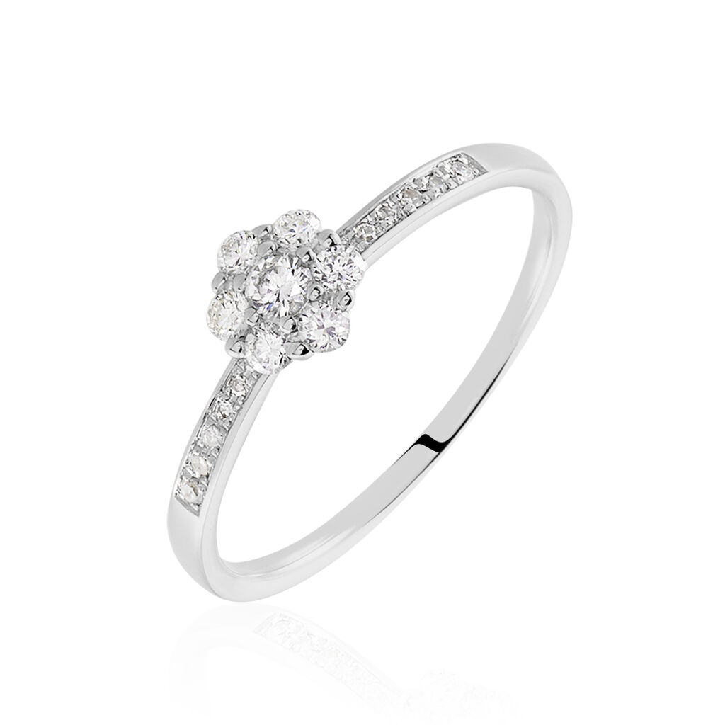 Bague Magnolia Or Blanc Diamant - Parures de mariage Femme | Marc Orian