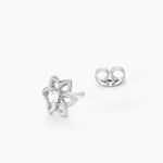 Boucles D'oreilles Puces Emiliette Argent Blanc Oxyde De Zirconium - Puces Femme | Marc Orian