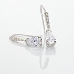 Boucles D'oreilles Pendantes Adib Or Blanc Oxyde De Zirconium - Pendantes Femme | Marc Orian