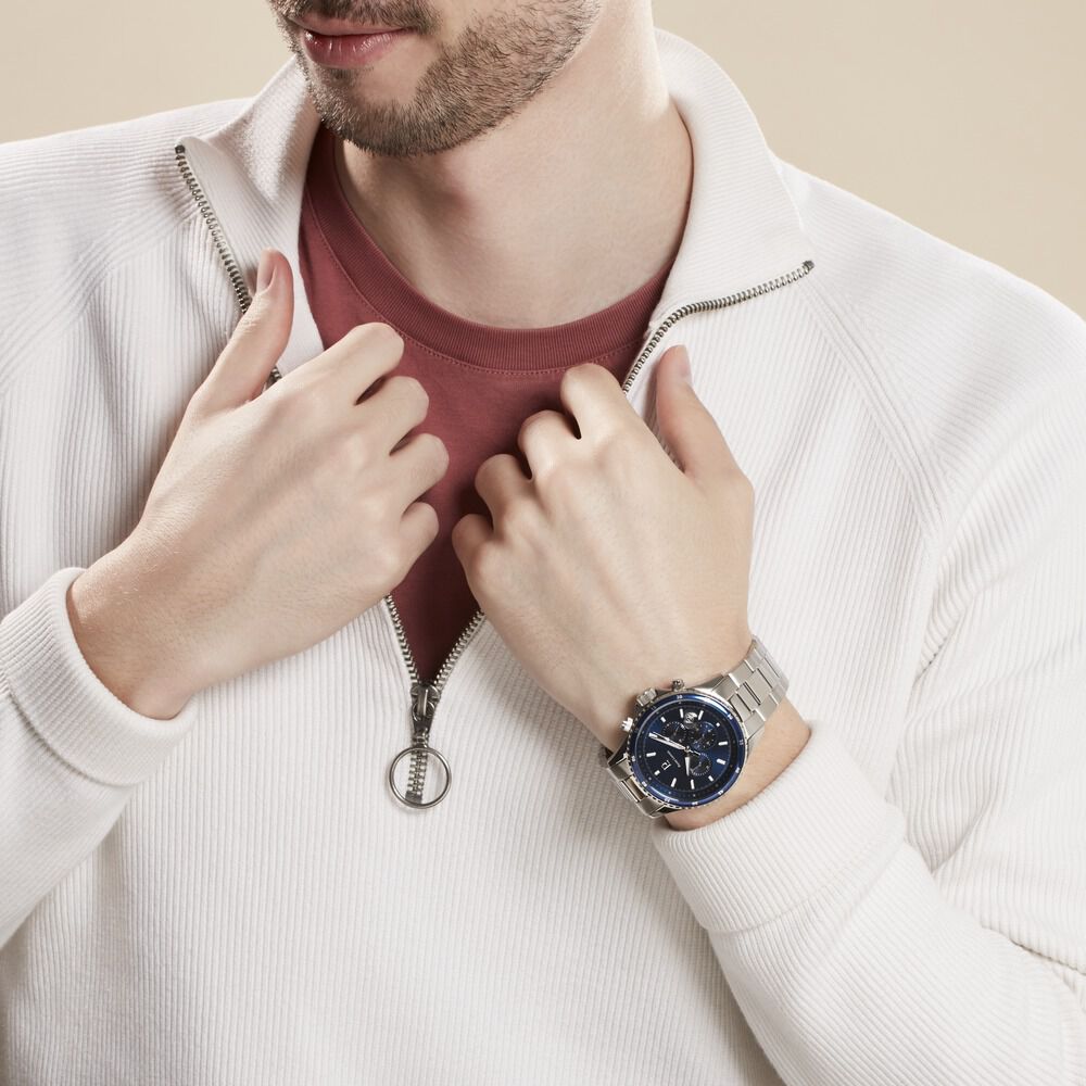 Montre Pierre Lannier Cronos Bleu - Montres étanches Homme | Marc Orian
