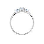 Solitaire Accompagne Argent Rainbow Oxyde De Zirconium Bleu T48 - Bijoux fantaisie Femme | Marc Orian