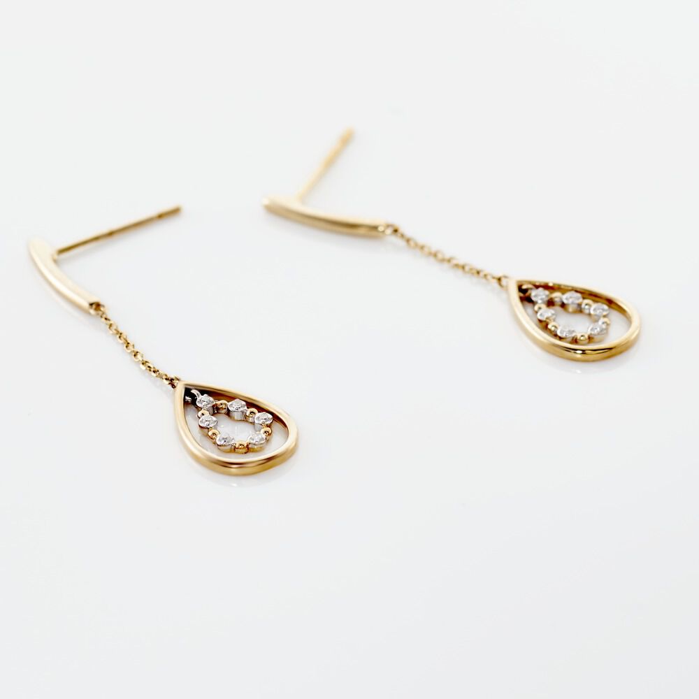 Boucles D'oreilles Pendantes Marganela Or Jaune Diamant -  Femme | Marc Orian