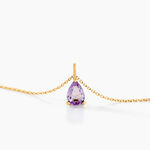 Collier Goutte Or Jaune Amethyste - Colliers avec pierres Femme | Marc Orian