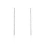 Boucles D'oreilles Pendantes Lou-anne Argent Blanc Oxyde De Zirconium - Pendantes Femme | Marc Orian