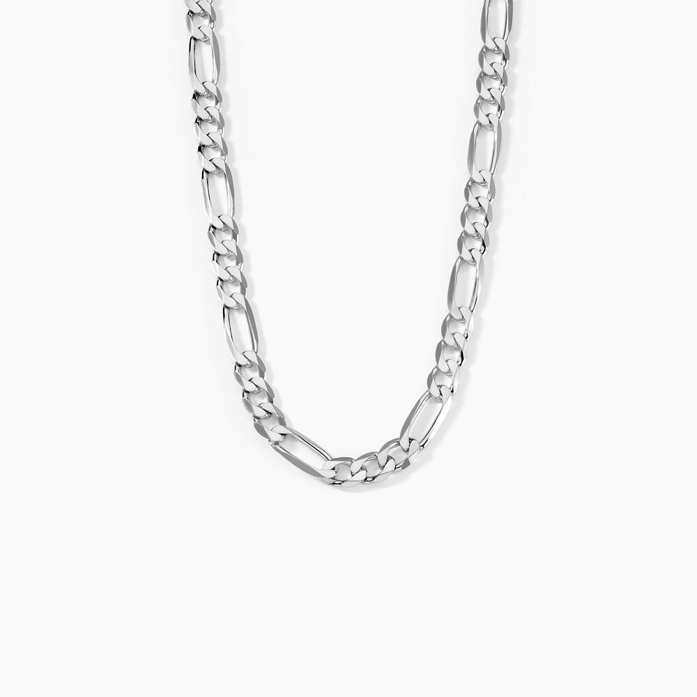 Chaîne Vivian Maille Alternee 1/3 Argent Blanc - Chaines Homme | Marc Orian